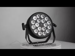 एलईडी फ्लैट पार ऊपर प्रकाश 18LEDs RGBW 4 में 1 DMX नियंत्रण के लिए
