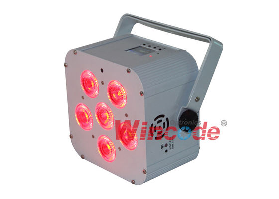 अच्छी कीमत वाई-फ्री Par 6 बैटरी संचालित स्टेज लाइट्स 6 × 18W RGBWA + यूवी रंगीन एलसीडी डिस्प्ले के साथ ऑनलाइन