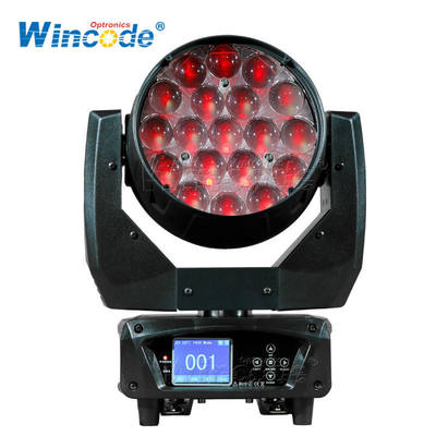 अच्छी कीमत 19x15W RGBW LED Wash Moving Head Light with DMX512 Control and 30000 Lux Brightness for Stage Lighting ऑनलाइन