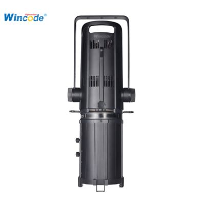 अच्छी कीमत 200W आरजीबीएडब्ल्यू एलईडी 25° से 50° प्रोफाइल स्पॉट टचस्क्रीन और एस्फेरिक लेंस और 4 धातु कटर के लिए ऑनलाइन